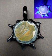 Planetary Star Glass Pendant - (Subconscious Design) Handmade in USA