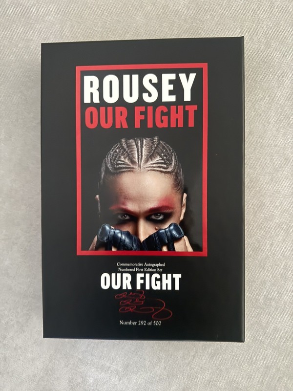 UFC RONDA ROUSEY signed/autographed OUR FIGHT Limited Edition Red Ink 292/500