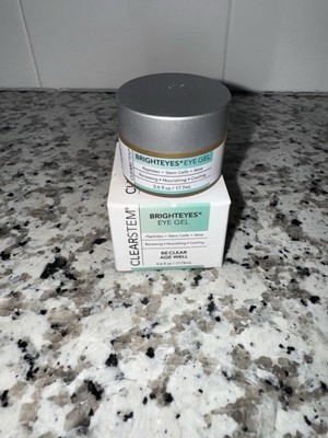 Clear Stem Brighteyes Renewing Eye Gel Peptides Aloe Stem Cells 0.6 oz Jar New