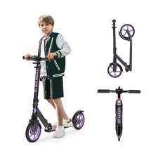 Kick Scooter for Ages 6 ,Kid, Teens Adults. Max Load 240 LBS. Foldable, Lig...
