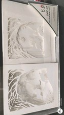 Up with Paper SHADOW BOX 6 POP-UP CHRISTMAS CARDS WOODLAND DEER STAG White NEW