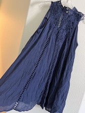 ENTRO GORGEOUS SEXY CROCHET LACE DESIGN SWING FLARE WORK SUMMER PARTY DRESS