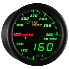 52mm Black MaxTow Double Vision Oil Temperature Gauge