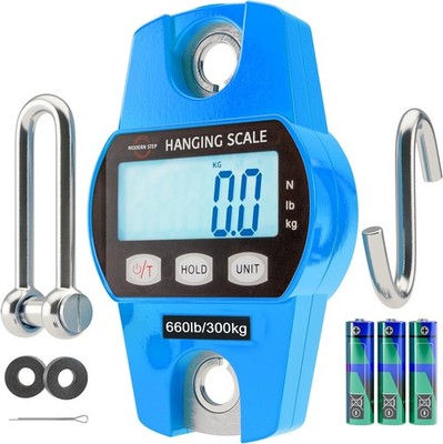Digitale Hängewaage 660lb 300kg - Schwerlast wasserdichte Fischwaage, tragbar