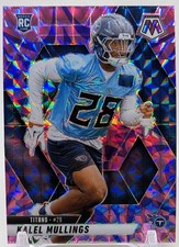 2025 Panini Mosaic Football - Kalel Mullings Card 390 Rookie Reactive Purple