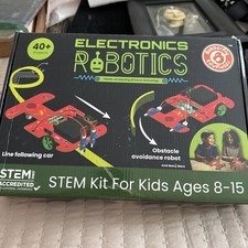 STEM Electronics Robotics, 40 Projects. STEM Kit for ages 8-15 Obstacle Cars 
