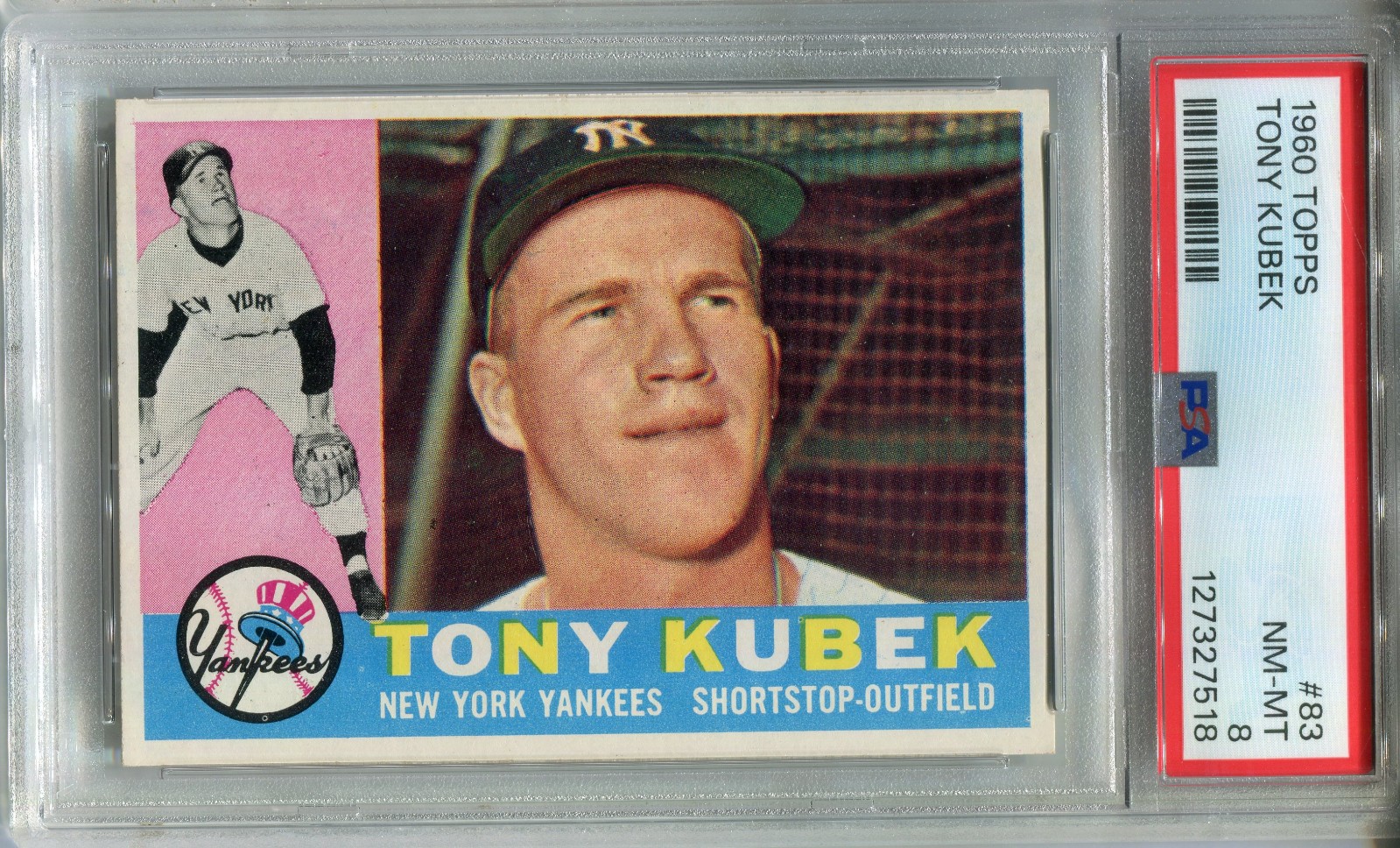 1960 Topps #83 Tony Kubek PSA 8 NM-MT New York Yankees