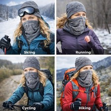 Hiking Motorcycling Winter Hat Neck Warmer Headband Set Warm Gift