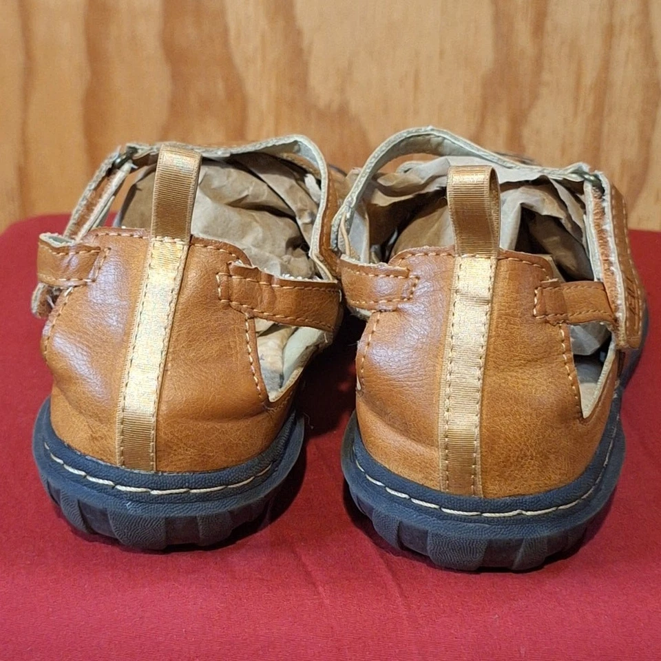 JBU Bellerose Mary Janes Mujeres 7M Caramelo Floral Recorte Comodidad Preppy Academia Foto 4 de 4