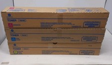 NEW Genuine Konica Minolta TN514 Color Toner Set of 3 Cyan Yellow Magenta OEM