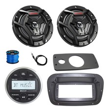 JBL Marine Radio, Spa Bezel, Adapter, Antenna, 2x 6.5" 150W Black Speaker w/Wire