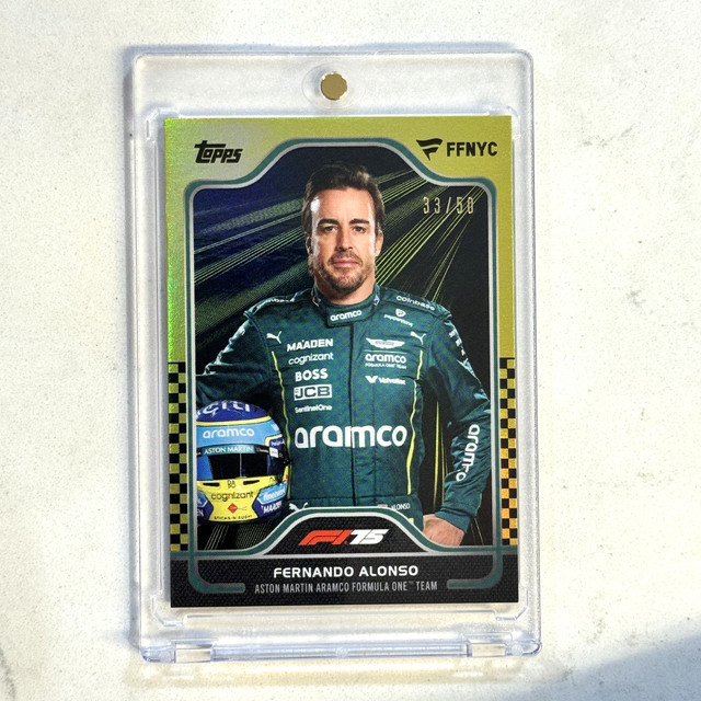 2025 Topps Fanatics Fest Formula 1 F1 FERNANDO ALONSO Gold /50