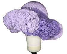 Handmade Crochet Deep Ruffle Hat in Soft Acrylic Yarn