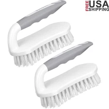 Heavy Duty Scrub Brush Non-Slip Handle Durable Cleaning Tool Bathrooms Kitchens