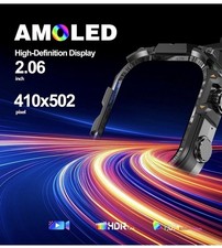 2.06'' AMOLED 4G Smart Watch 3GB 32GB Mens Military Rugged Sports Smartwatch GPS