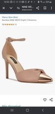 Nine West Neutral Color Pumps With Gold Toe