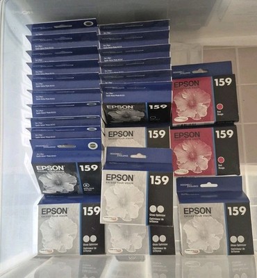 Epson 159 ASST. Color photo Ink Cartridges Lot of 47 TOTAL! 