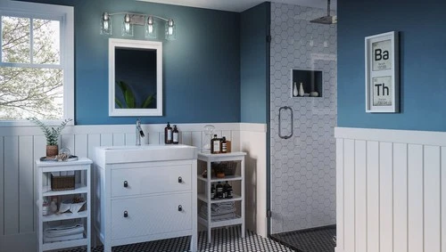 Quoizel Acacia 28" Wide Brushed Nickel Bath Light - Picture 7 of 7