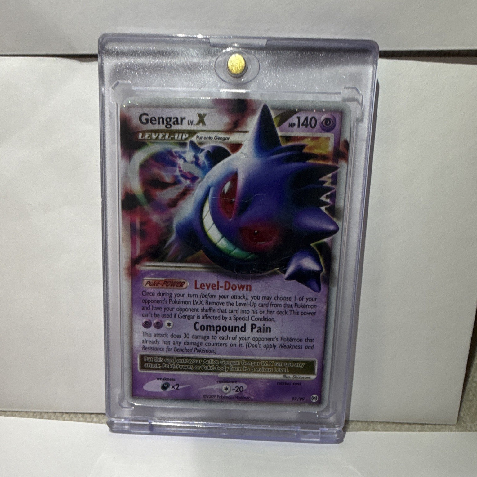 Pokémon TCG Gengar LV.X Holo Ultra Rare Arceus 97/99 140 HP English