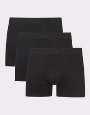 Hanes Originals Ultimate Men's SuperSoft Trunk Underwear, Black, 3-Pack