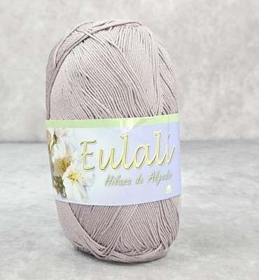 Eulali 100grs Omega Bright 100% Egyptian Cotton Crochet Kitting Yarn Silver