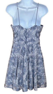 green emerald velvet dress 21SIX Avery Floral Lace Cut Out Dress in Beige main image 1