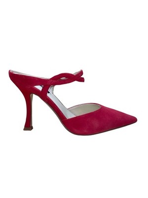 Nine West Women s Medium Red Suede & Leather Sing Pointed Toe Heels Size 8.5M