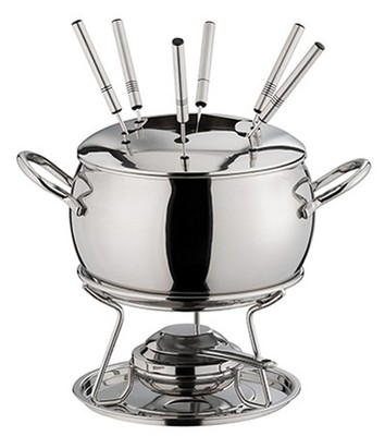 APS Fondue- und Feuerzangenbowle-Set ''Two in One'' aus Edelstahl 13-teilig