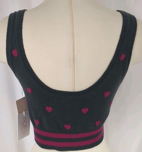 NUOVO Reggiseno Maglione Pigiama Spiritual Gangster GRANDE Grigio Cuore Grafica Misto Cashmere - Foto 3 di 11