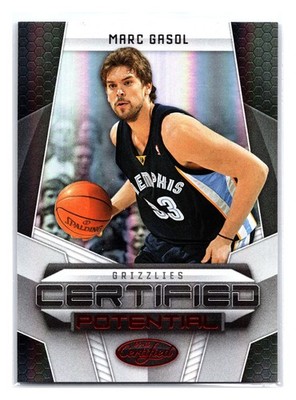 2009-10 Panini Certified #10 Marc Gasol Potential Red #/100 Grizzlies
