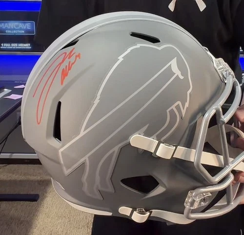Buffalo Bills Josh Allen  Signed Replica Full size Helmet Slate