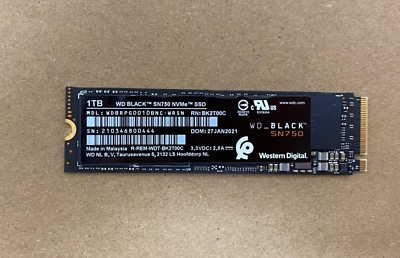 Western Digital BLACK 1TB NVMe M.2 2280 80mm SSD WDBRPG0010BNC
