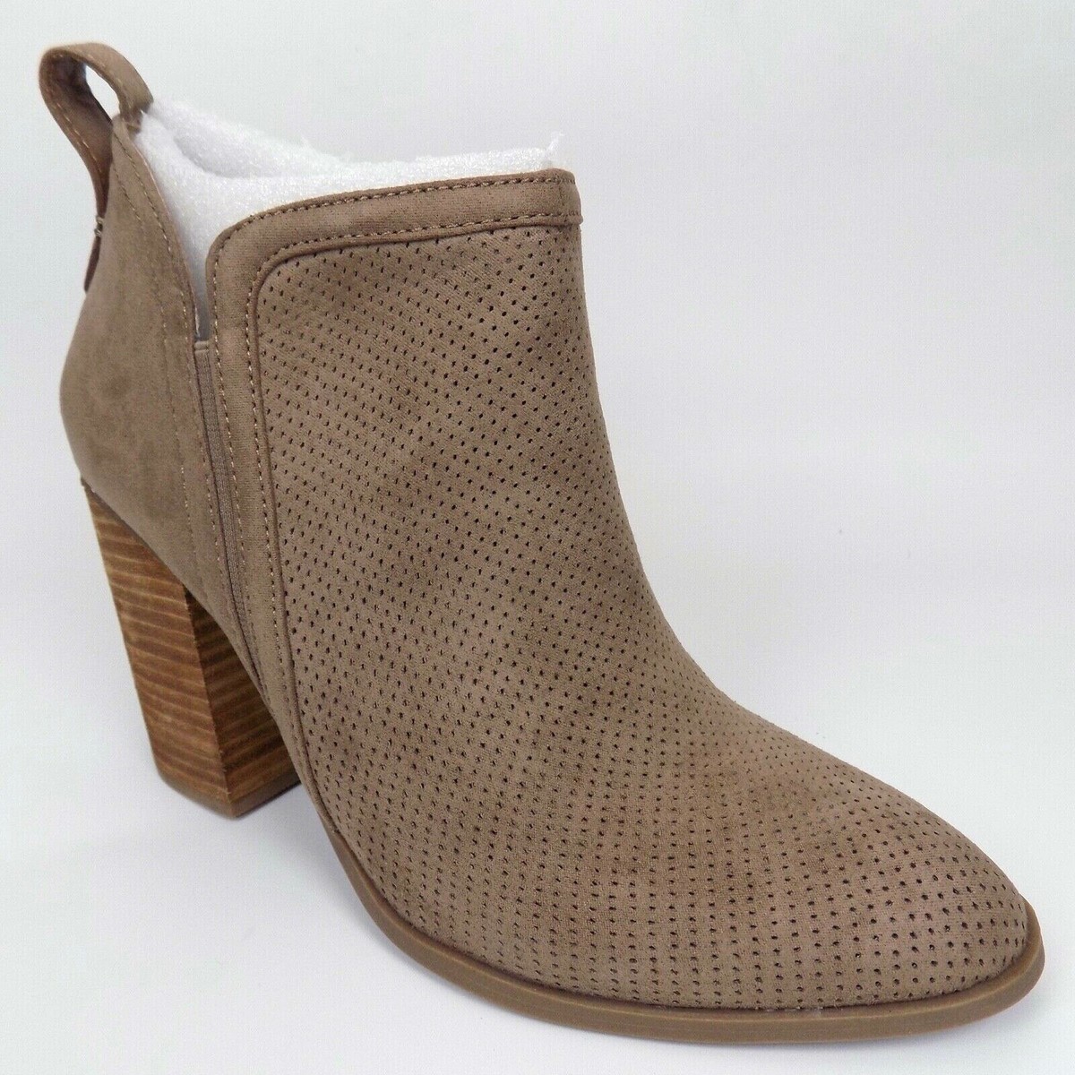 NEW! Madden Girl Miragee Taupe Fabric Ankle Casual Bootie Women