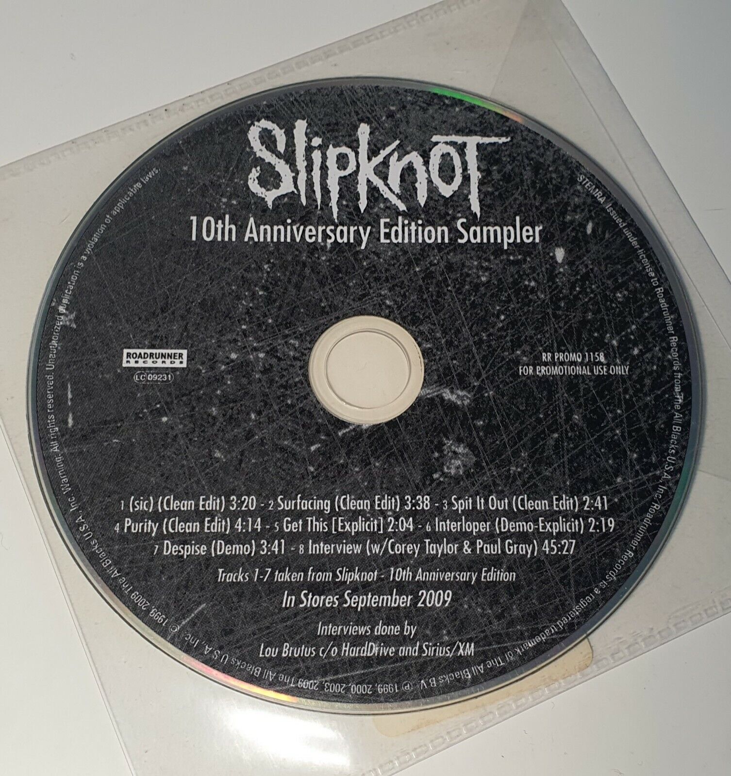 Slipknot 10th Anniversary Edition Sampler Promo CD selfaltd 1999 s/t | eBay