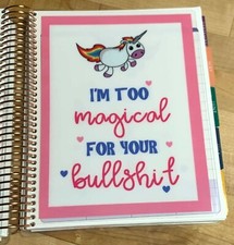 Too Magical for BS Unicorn Dashboard for use w/ Erin Condren Life Planner~