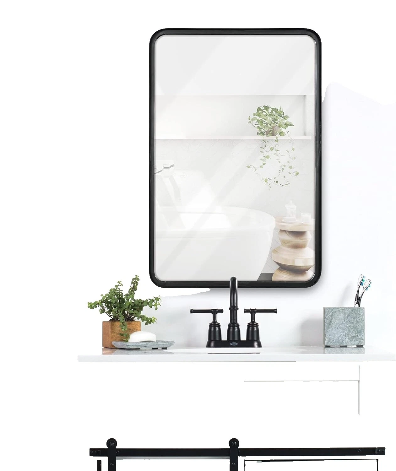 Rectángulo Metal Rústico/primitivo espejos para decoración del hogar