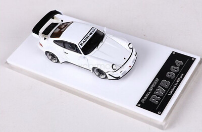 RWB 911 ホワイト ミニカー 1/18 Fast Speed 1/64 Scale Porsche RWB 964 White Diecast Car Model Toy