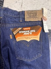 Vintage Levis 919-0216 Straight Legs Orange Tab Blue Jeans 32x28 NWT