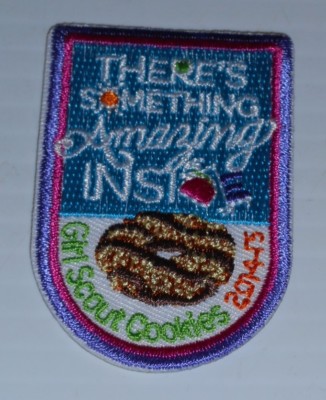 Girl Scouts THERES SOMETHING AMAZING INSIDE  2014-2015 COOKIES Patch 