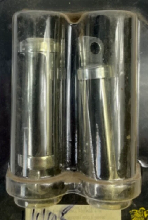 Clavijas de pie Harley con extremos macho cromadas personalizadas 46-263 nuevas stock antiguo Foto 4 de 4