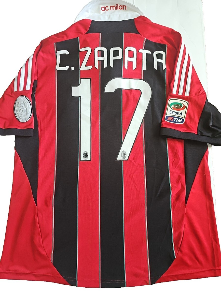 2012-2013 Adidas AC Milan ZAPATA #17 Kit Shirt Jersey Maglia XL | eBay