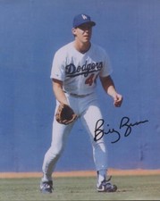 BILLY BEAN DODGERS SIGNED AUTOGRAPHED 8X10 PHOTO W/ COA 