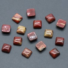 50pcs 10mm Natural Red Jasper Stone Square CAB CABOCHON Stone for Jewelry Making