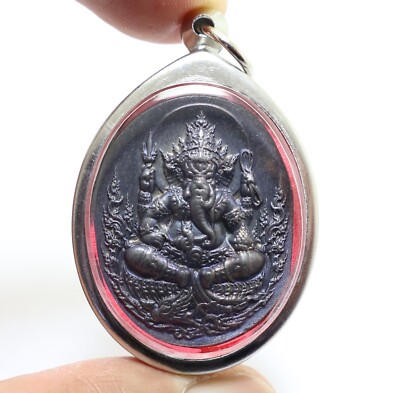 LORD GANESHA AMULET 1 GOD OF SUCCESS GANESH GANAPATI OM HINDU DEVA LUCKY PENDANT