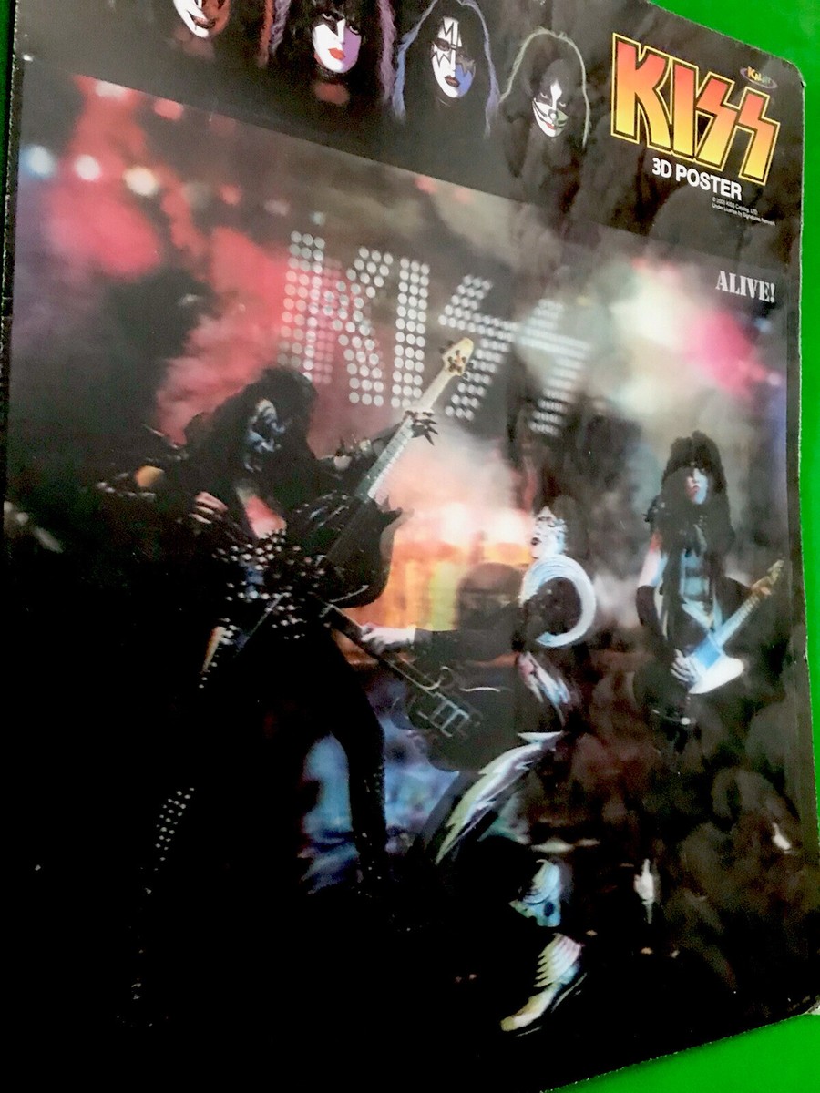 1975 KISS ALIVE 3D Lenticular Poster, Still Sealed, New Unused