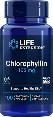 Life Extension Chlorophyllin 100mg   Antioxidant Supports DNA Health 100 Capsule