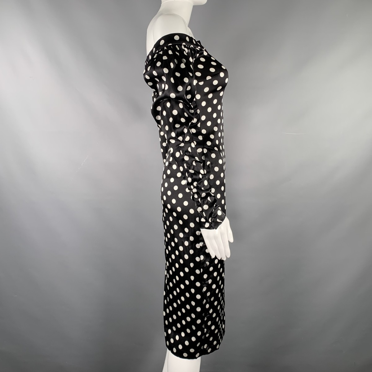 caroline constas brown polka dot dress Calla Polka Dot Gathered Mini Dress