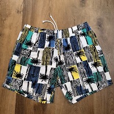 Vtg Lacoste Swim Shorts Mens Large All Over Print Jams Retro 80s 90s Izod