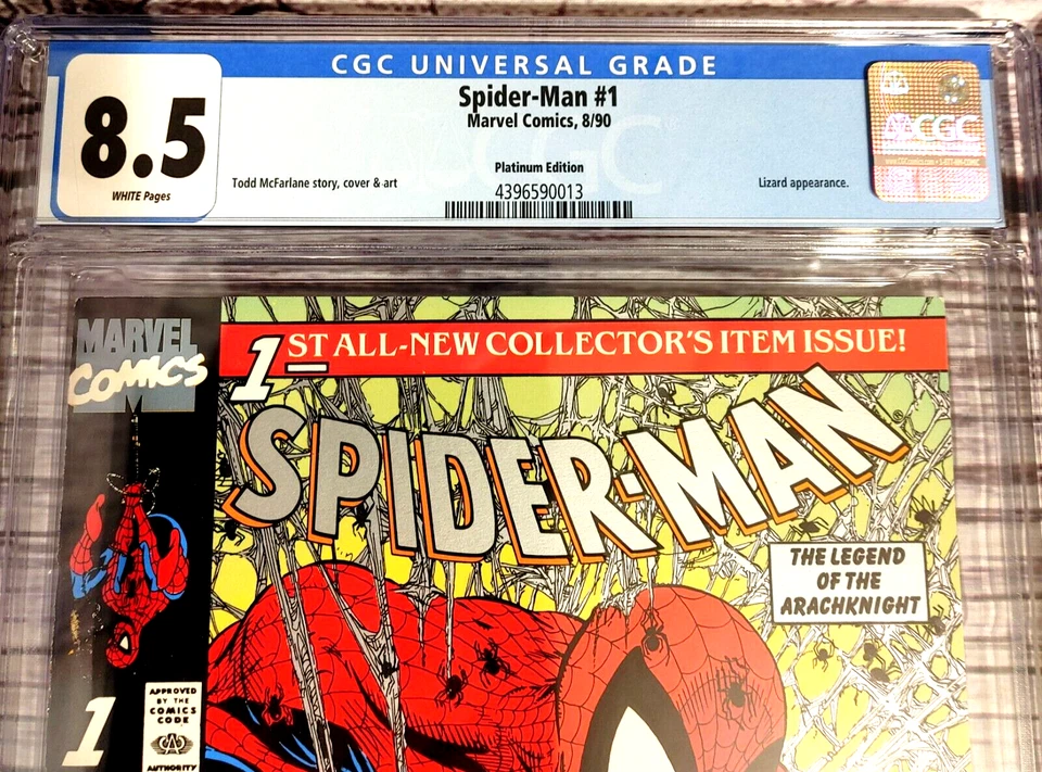 Spider-Man #1 CGC Graded. Editions: Platinum 8.5, Green 9.8, Gold/Silver 9.0's. - Image 3 of 4