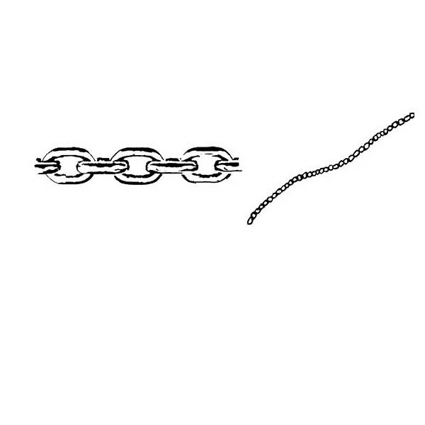 Kette, 0,25mm Drahtstärke mit kleinen Ösen, brüniert, 1 Meter - Weinert 9318